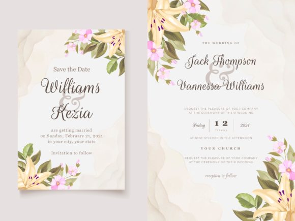 Beautiful Wedding Invitation Card Flora: A Blend of Elegance and Personalization