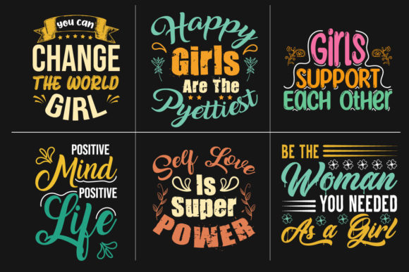 Beyond the Logo: The True Value of the Girl Motivation Typography Tshirt Bundle