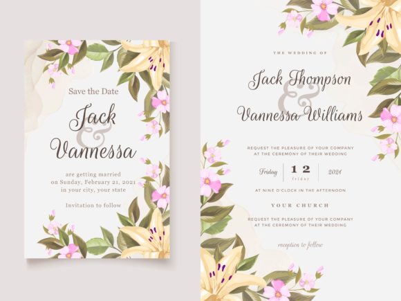 Creating Elegant Invitations with Lily Flower and Floral Vector Designs