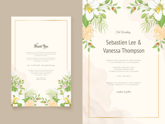 Elegant Lily Wedding Invitations You Can Customize