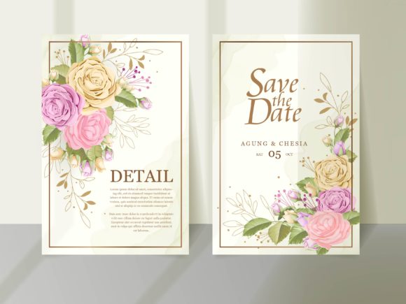 Elegant Roses Wedding Invitation Card: A DIY Design