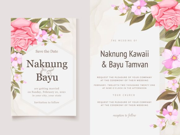 Pink Rose Wedding Invitation Template: A Foundation for Elegant and Personal Wedding Communication